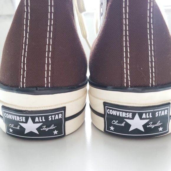 ♡SOLD♡ Converse Brown Chuck 70 High Top Shoes Men's Size 6 Women's Size 8 Unisex - Picture 8 of 16